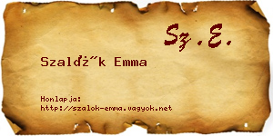Szalók Emma névjegykártya